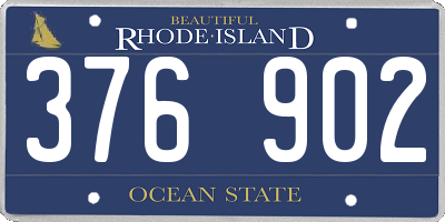 RI license plate 376902