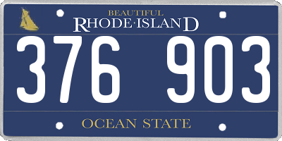 RI license plate 376903