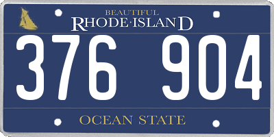 RI license plate 376904