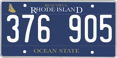 RI license plate 376905