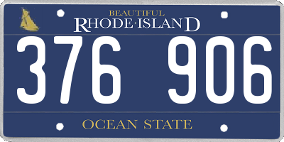 RI license plate 376906