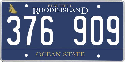 RI license plate 376909
