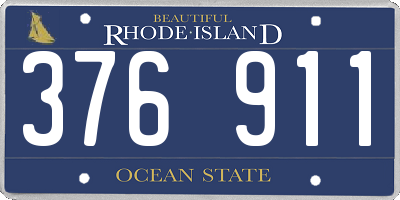 RI license plate 376911