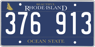 RI license plate 376913