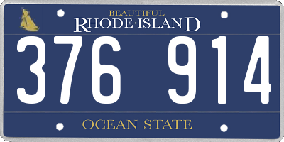RI license plate 376914