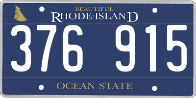 RI license plate 376915