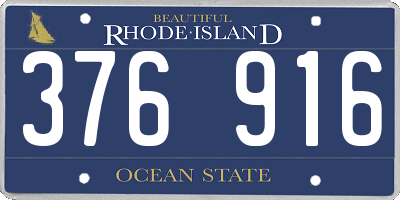 RI license plate 376916