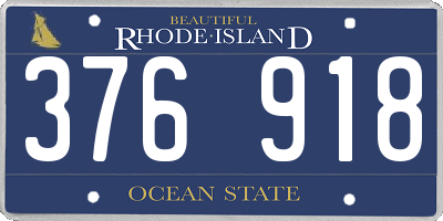 RI license plate 376918