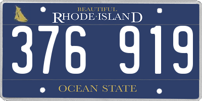 RI license plate 376919
