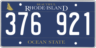 RI license plate 376921