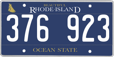 RI license plate 376923