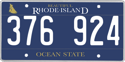 RI license plate 376924