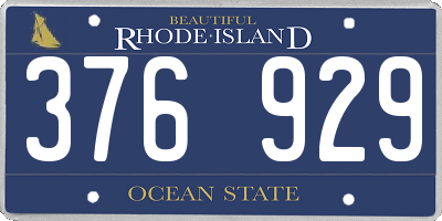 RI license plate 376929