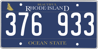 RI license plate 376933
