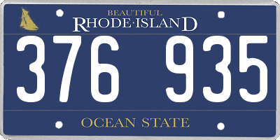 RI license plate 376935