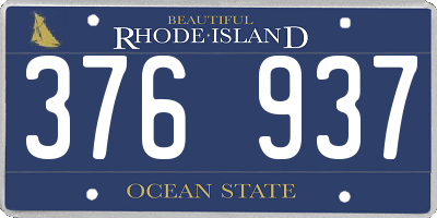 RI license plate 376937