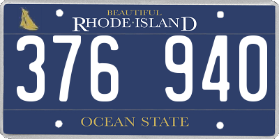 RI license plate 376940