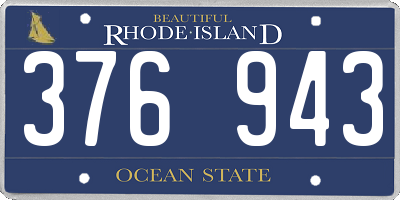 RI license plate 376943