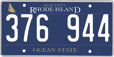 RI license plate 376944