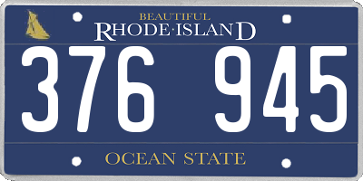 RI license plate 376945