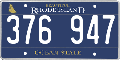 RI license plate 376947