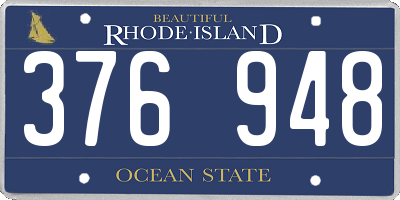 RI license plate 376948