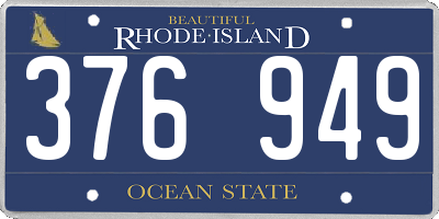 RI license plate 376949