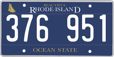 RI license plate 376951