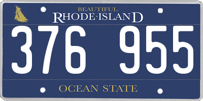 RI license plate 376955