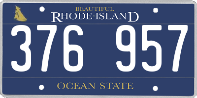 RI license plate 376957