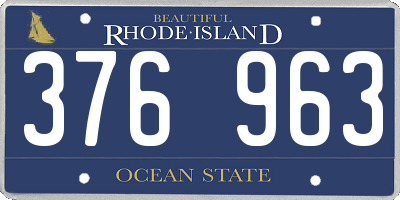 RI license plate 376963