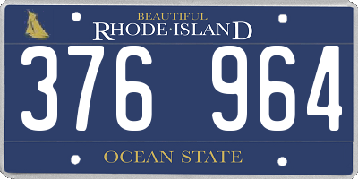 RI license plate 376964