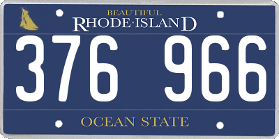 RI license plate 376966