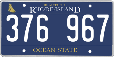 RI license plate 376967