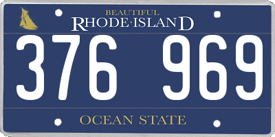 RI license plate 376969