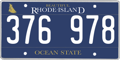 RI license plate 376978