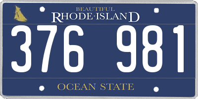 RI license plate 376981