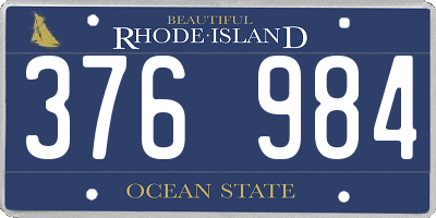 RI license plate 376984
