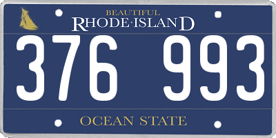 RI license plate 376993