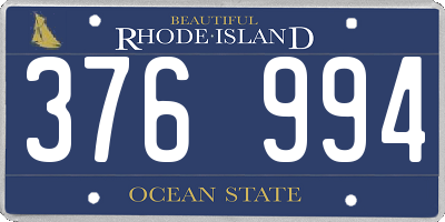 RI license plate 376994