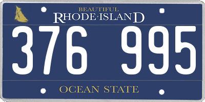 RI license plate 376995