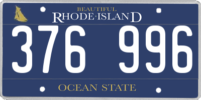 RI license plate 376996