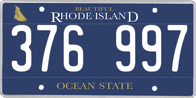 RI license plate 376997