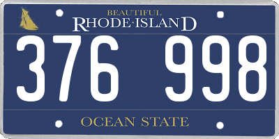 RI license plate 376998