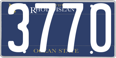 RI license plate 3770