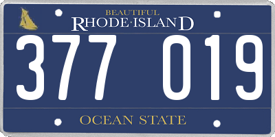 RI license plate 377019