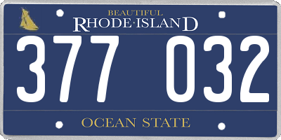 RI license plate 377032