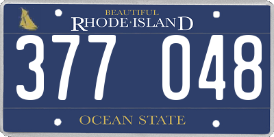 RI license plate 377048
