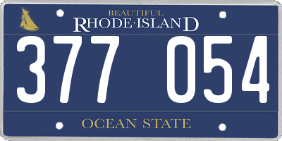 RI license plate 377054