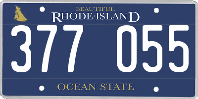 RI license plate 377055